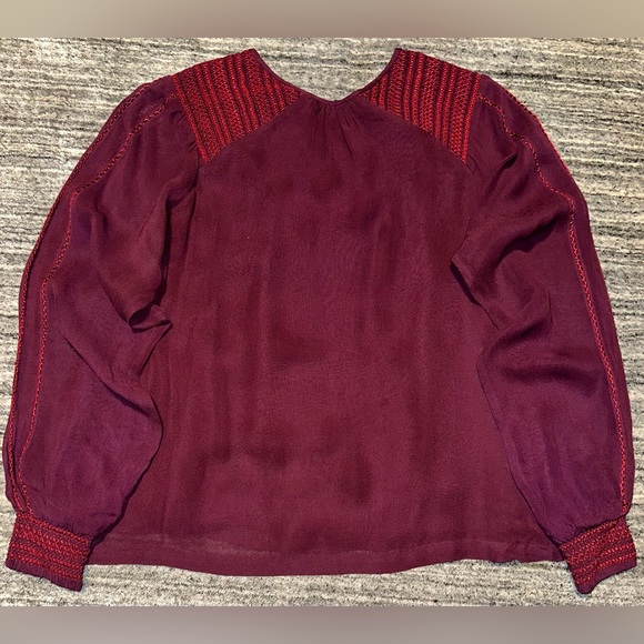 Antik Batik Maroon Blouse - Size Small - Picture 2 of 3